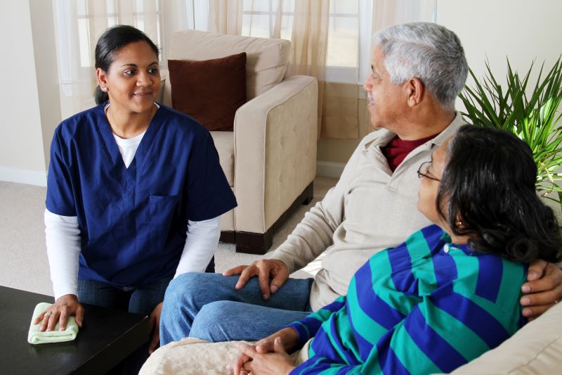 A live-in caregiver helps New Jersey and Florida senior couples keep their home clean and safe.