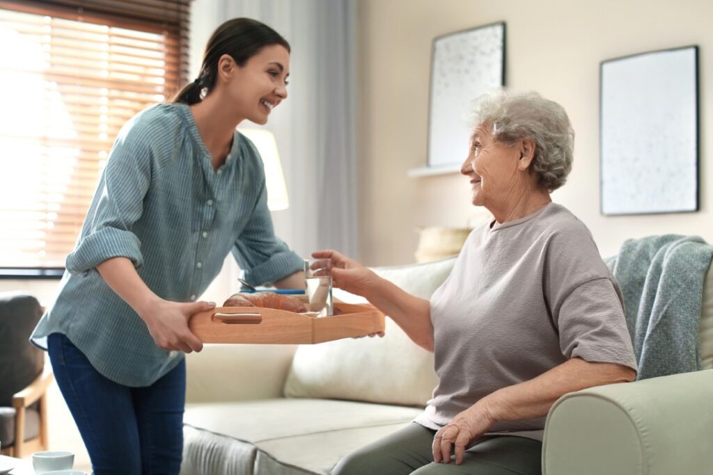 Home health aide supporting a patient at home in Naples, Marco Island, or anywhere in Collier County
